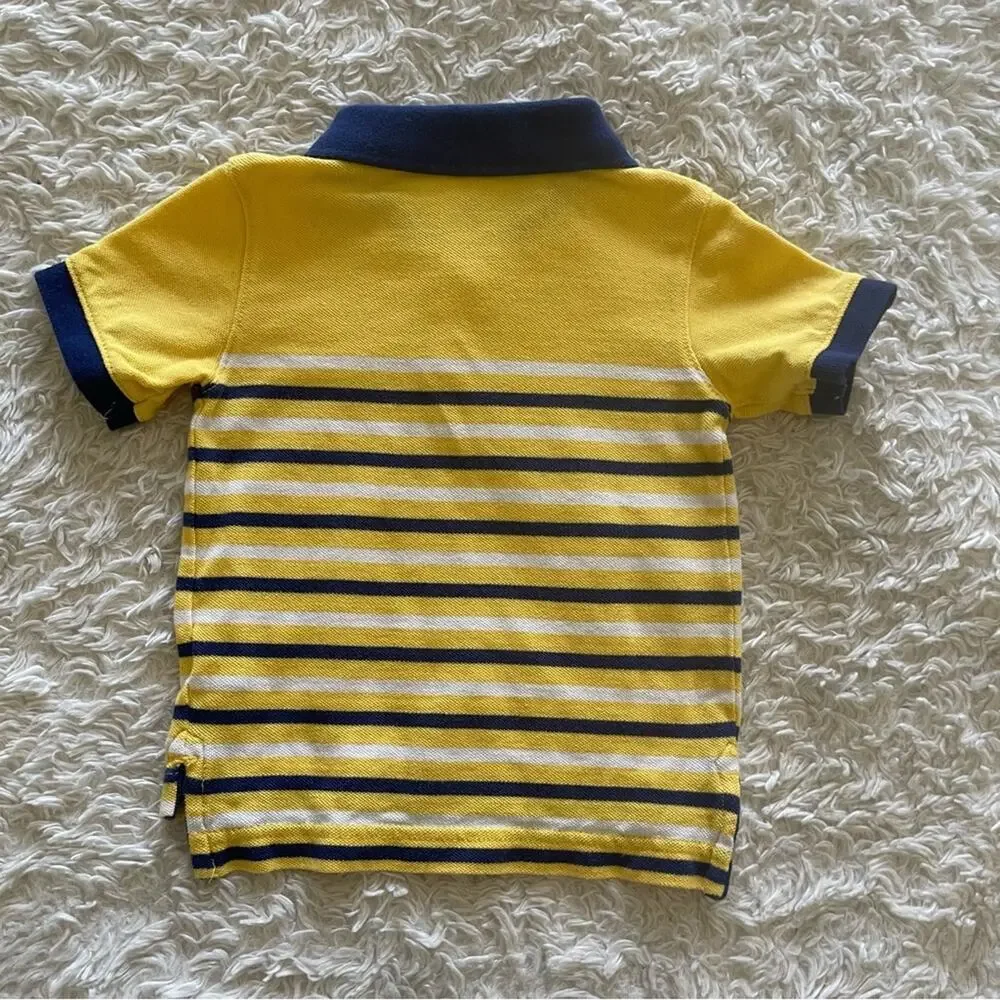 Gap Yellow and Blue Stripe Polo Shirt